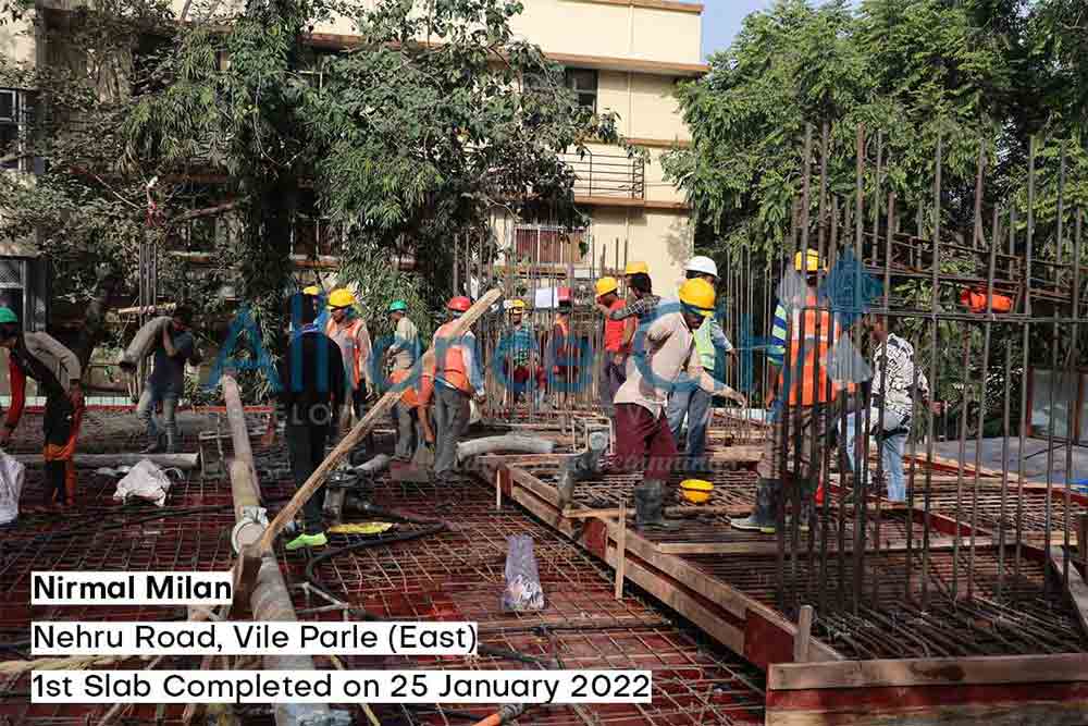 Nirmal Milan Construction Update 1st Slab Completed on 25 January 2022