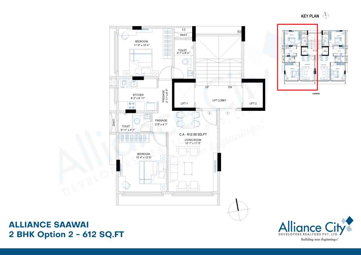 Alliance Saawai 2bhk flat available in malad