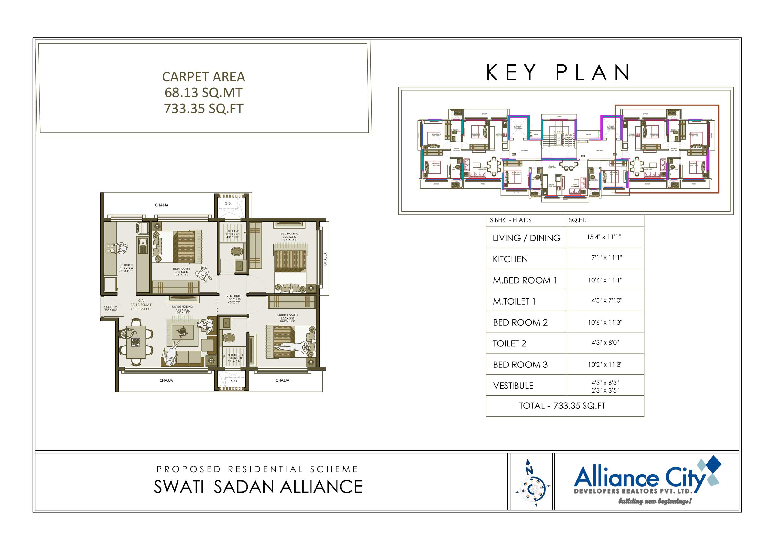 Swati Sadan Alliance - 3 BHK Option 2
